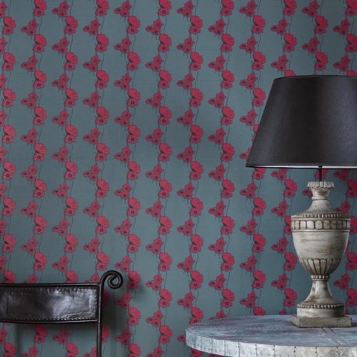 POPPY FIELDS RED ON GUNMETAL BG1500202